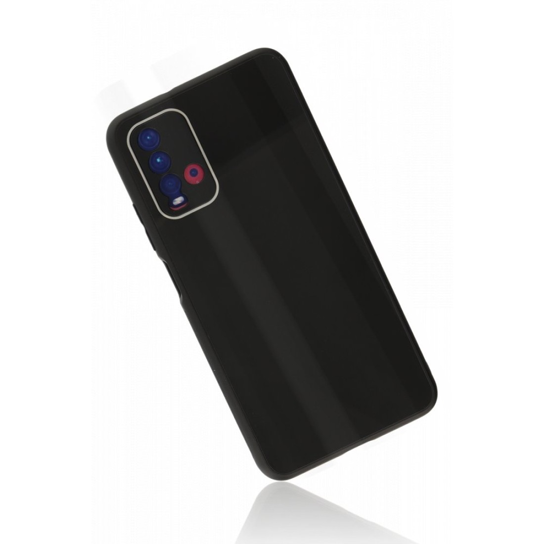  Xiaomi Redmi 9T Kılıf Glass Kapak - Siyah