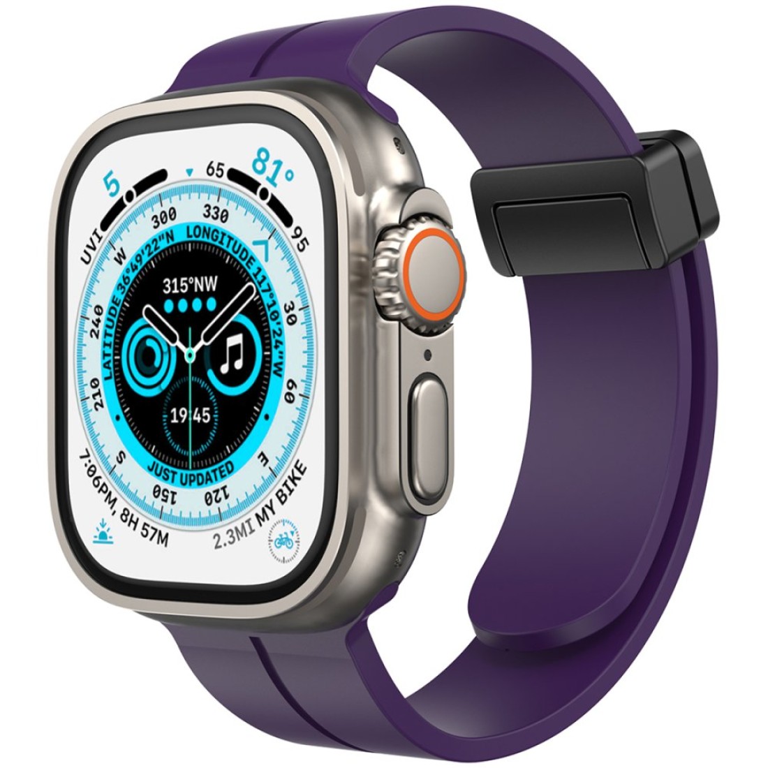  Apple Watch 40mm KR412 Elegance Stylısh Kordon - Derin Mor