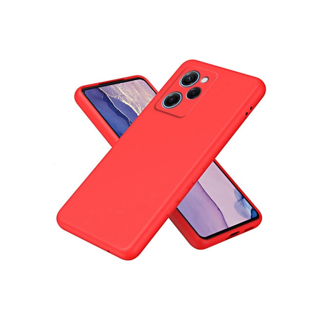  Xiaomi Poco X5 Pro 5G Kılıf Nano içi Kadife Silikon - Kırmızı