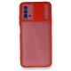  Xiaomi Redmi 9T Kılıf Palm Buzlu Kamera Sürgülü Silikon - Kırmızı