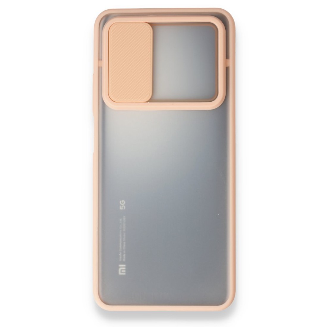  Xiaomi Mi 10T Pro Kılıf Palm Buzlu Kamera Sürgülü Silikon - Pembe