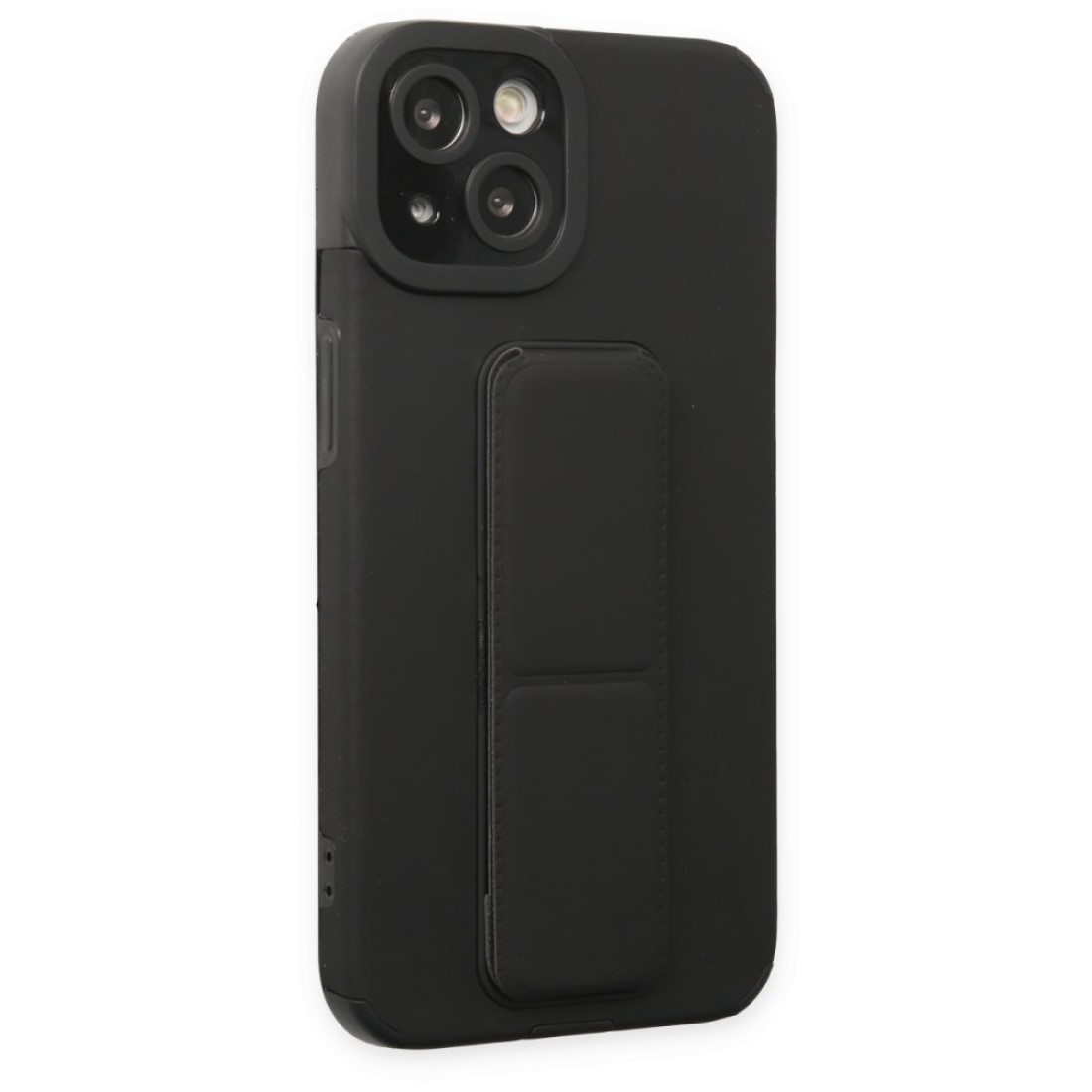  iPhone 14 Plus Kılıf Mega Standlı Silikon - Siyah