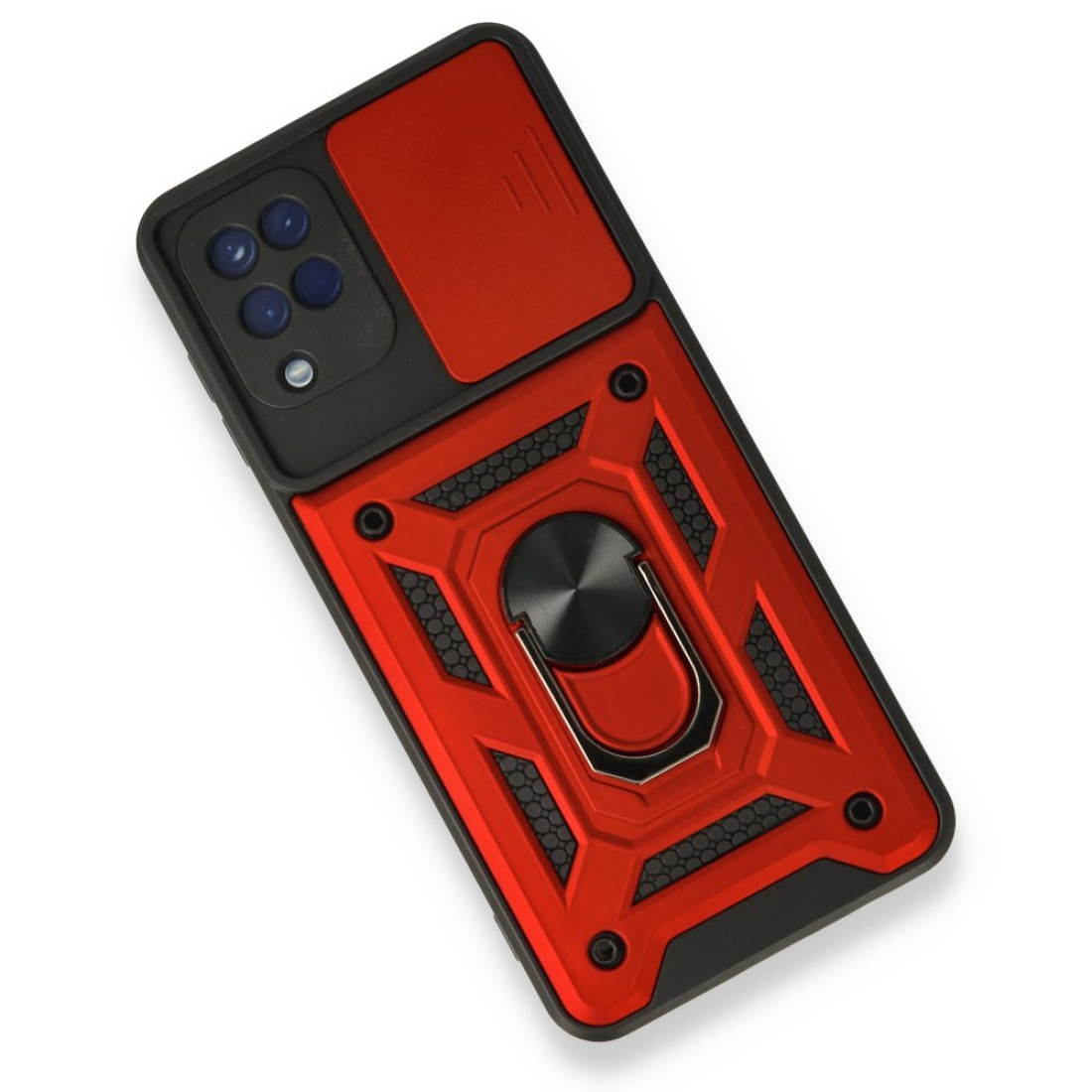 Samsung Galaxy M32 Kılıf Pars Lens Yüzüklü Silikon - Kırmızı Samsung Galaxy M32 Kılıf Pars Lens Yüzüklü Silikon - Kırmızı