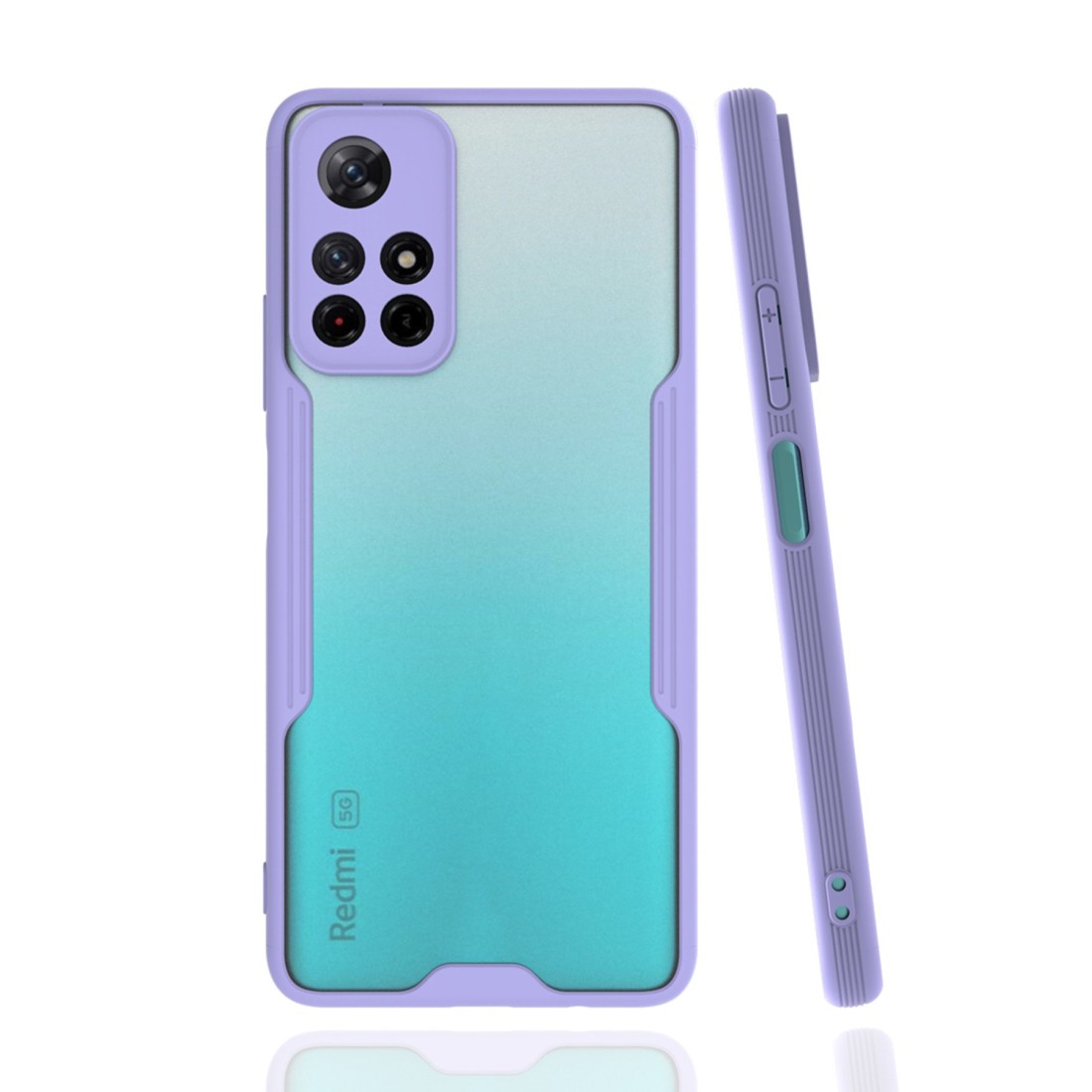  Xiaomi Redmi Note 11T Kılıf Platin Silikon - Lila