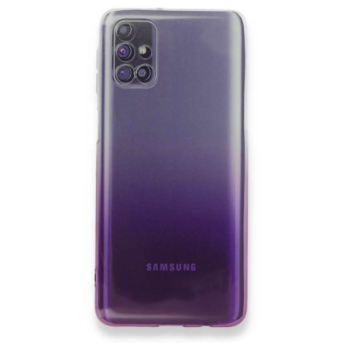  Samsung Galaxy M51 Kılıf Lüx Çift Renkli Silikon - Mor