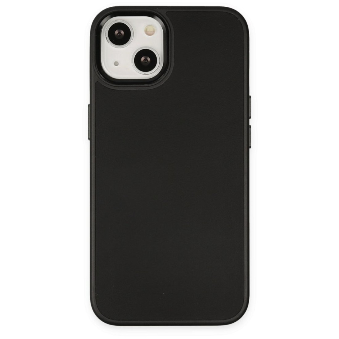  iPhone 14 Plus Kılıf Asya Deri Silikon - Siyah
