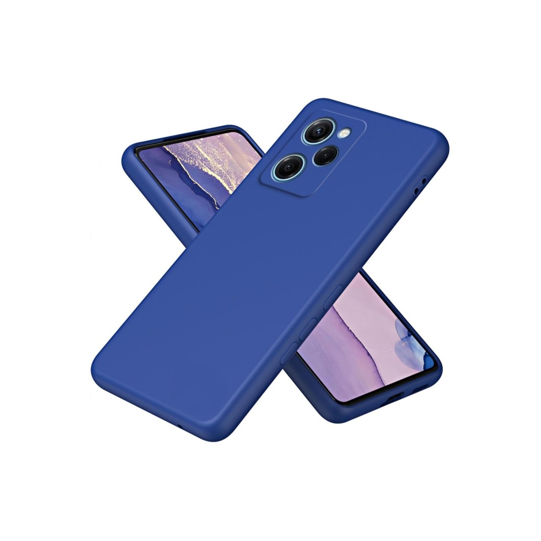  Xiaomi Poco X5 Pro 5G Kılıf Nano içi Kadife Silikon - Lacivert