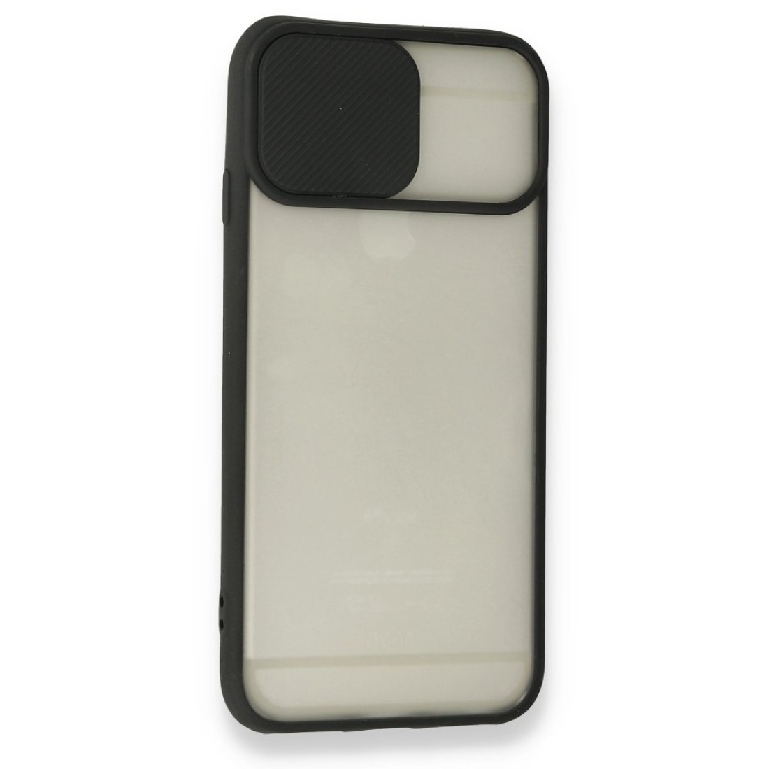  iPhone 6 Kılıf Palm Buzlu Kamera Sürgülü Silikon - Siyah