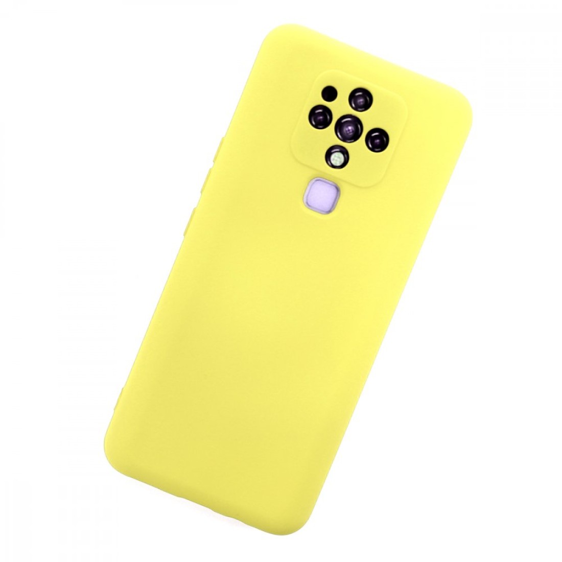  Tecno Camon 16 Kılıf Nano içi Kadife Silikon - Sarı