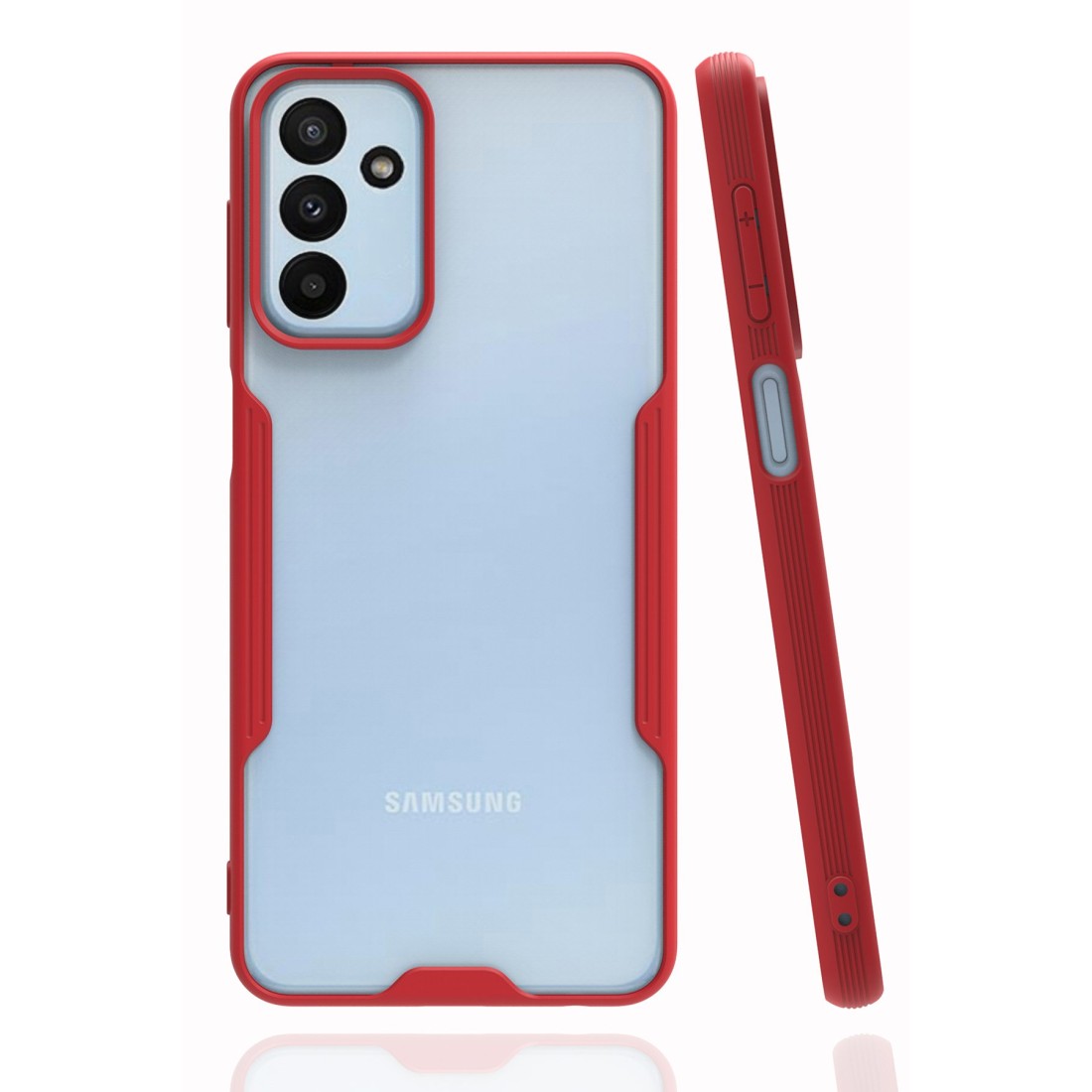  Samsung Galaxy M13 Kılıf Platin Silikon - Kırmızı