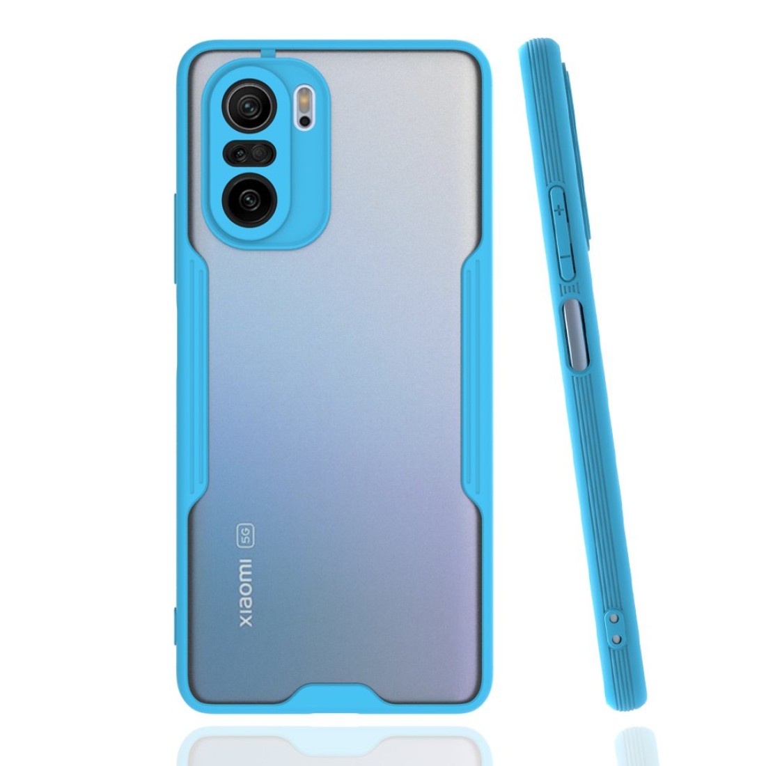 Xiaomi Redmi K40 Kılıf Platin Silikon - Mavi