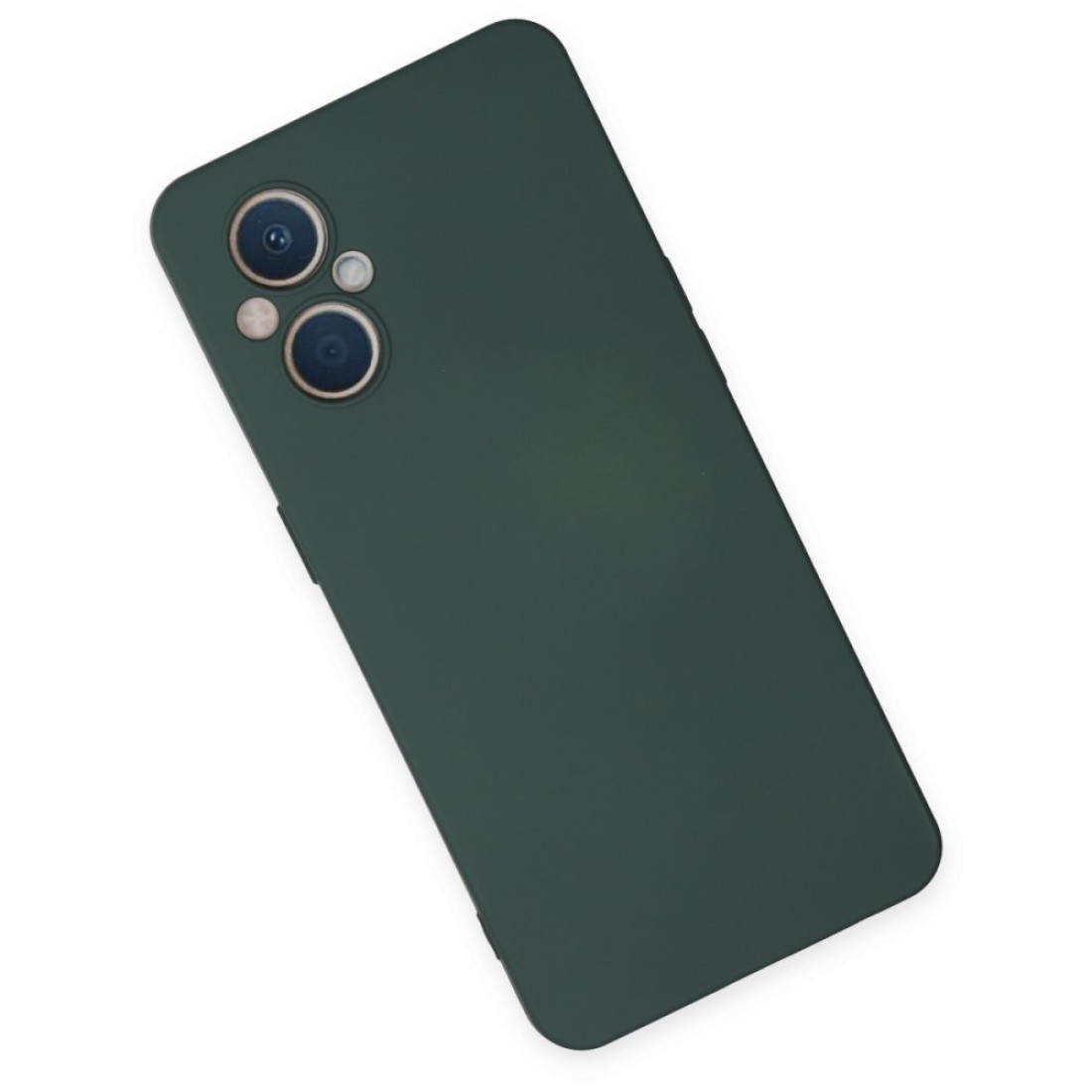  Oppo Reno 8 Lite Kılıf Nano içi Kadife Silikon - Koyu Yeşil