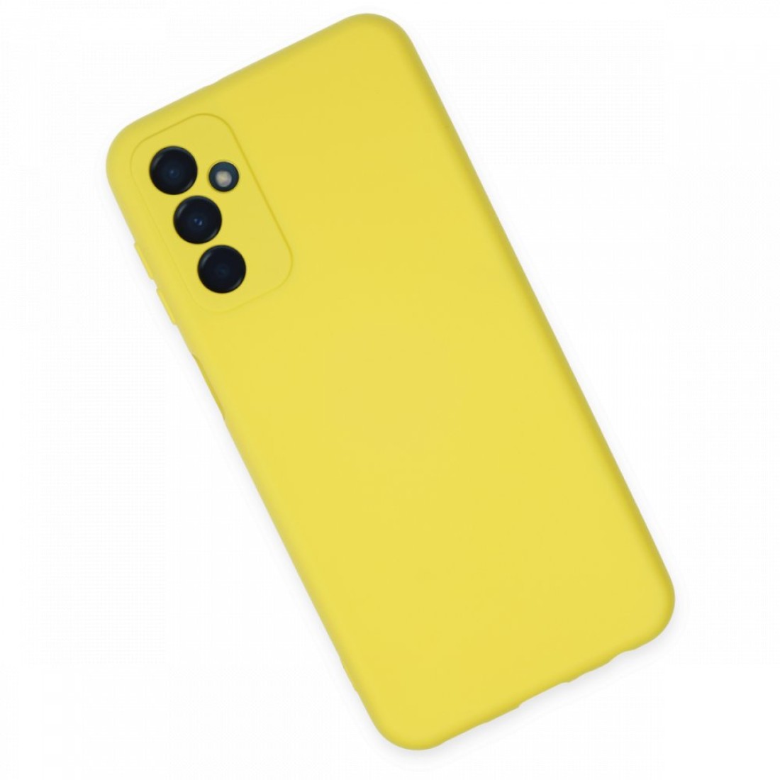 Samsung Galaxy M13 Kılıf Nano içi Kadife Silikon - Sarı Samsung Galaxy M13 Kılıf Nano içi Kadife Silikon - Sarı