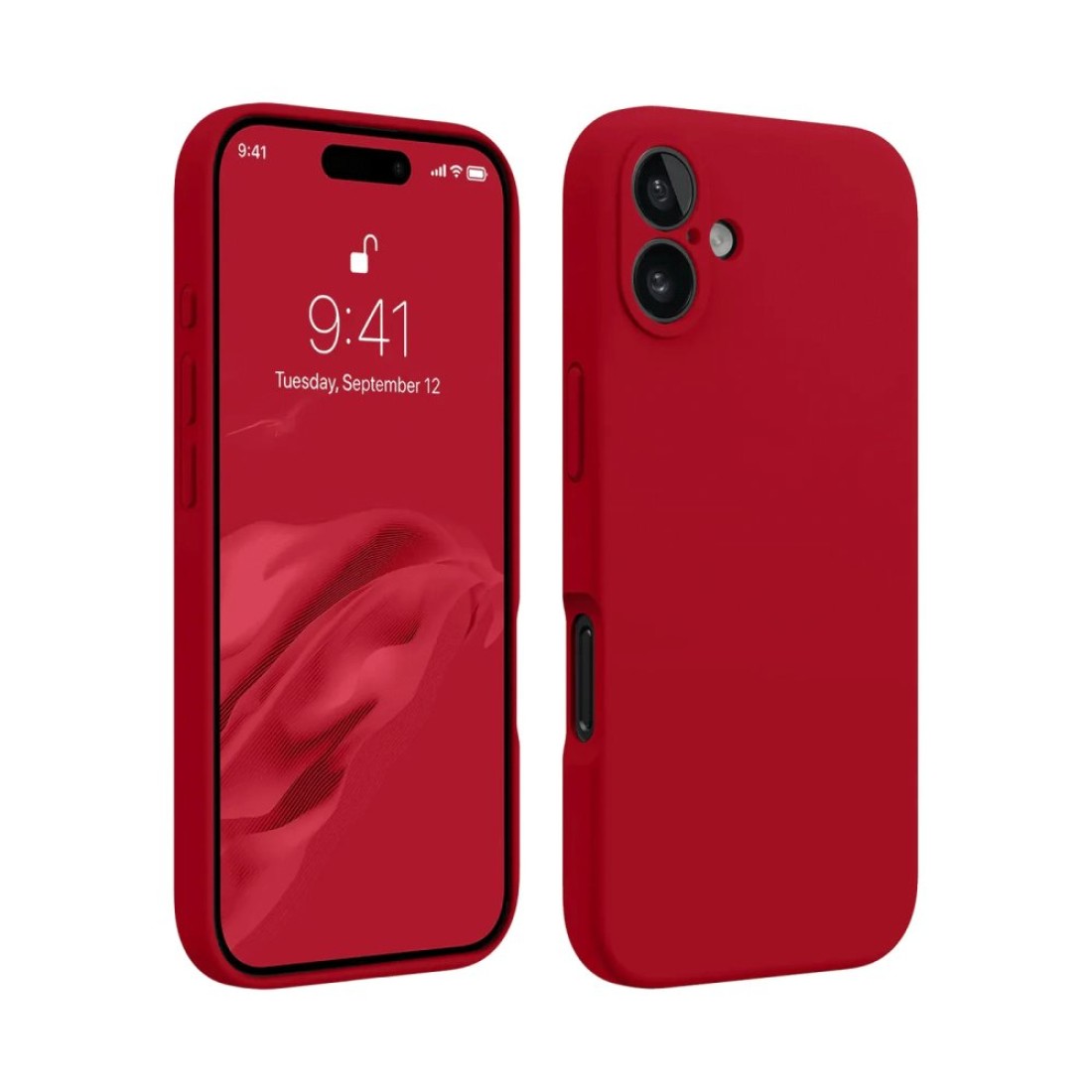  iPhone 16 Kılıf First Silikon - Kırmızı