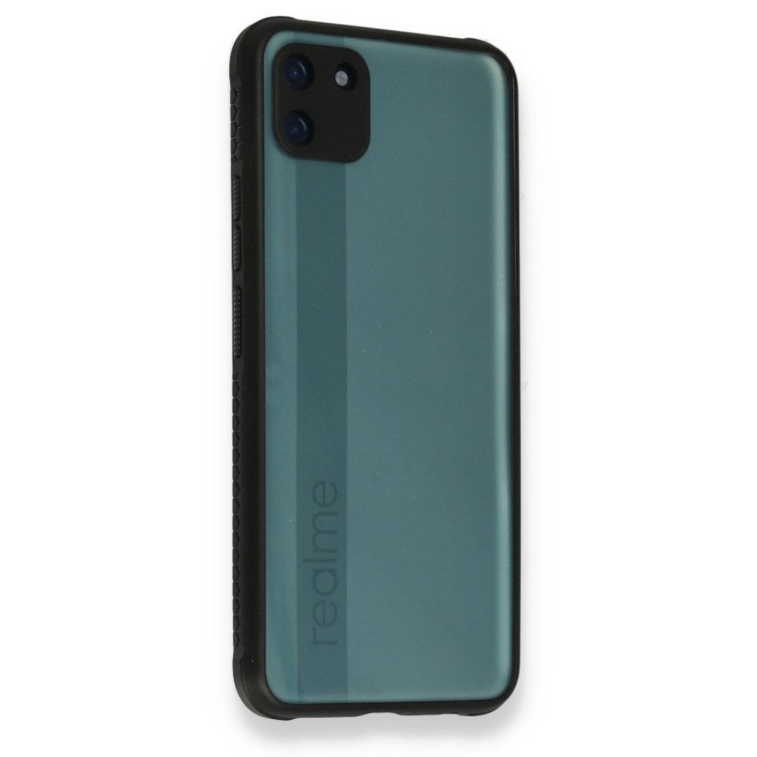  Realme C11 Kılıf Miami Şeffaf Silikon - Siyah