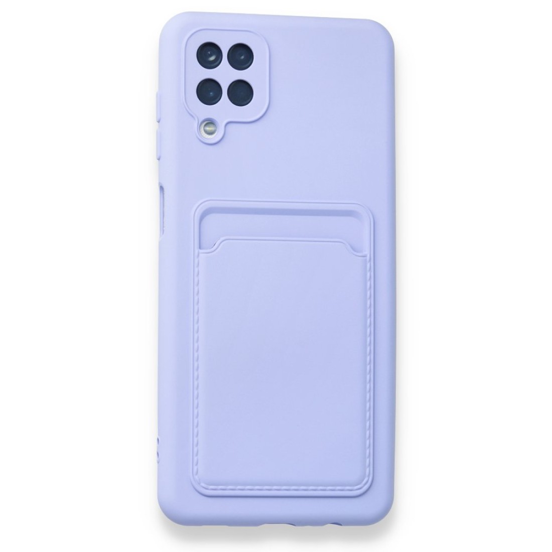  Samsung Galaxy M12 Kılıf Kelvin Kartvizitli Silikon - Lila