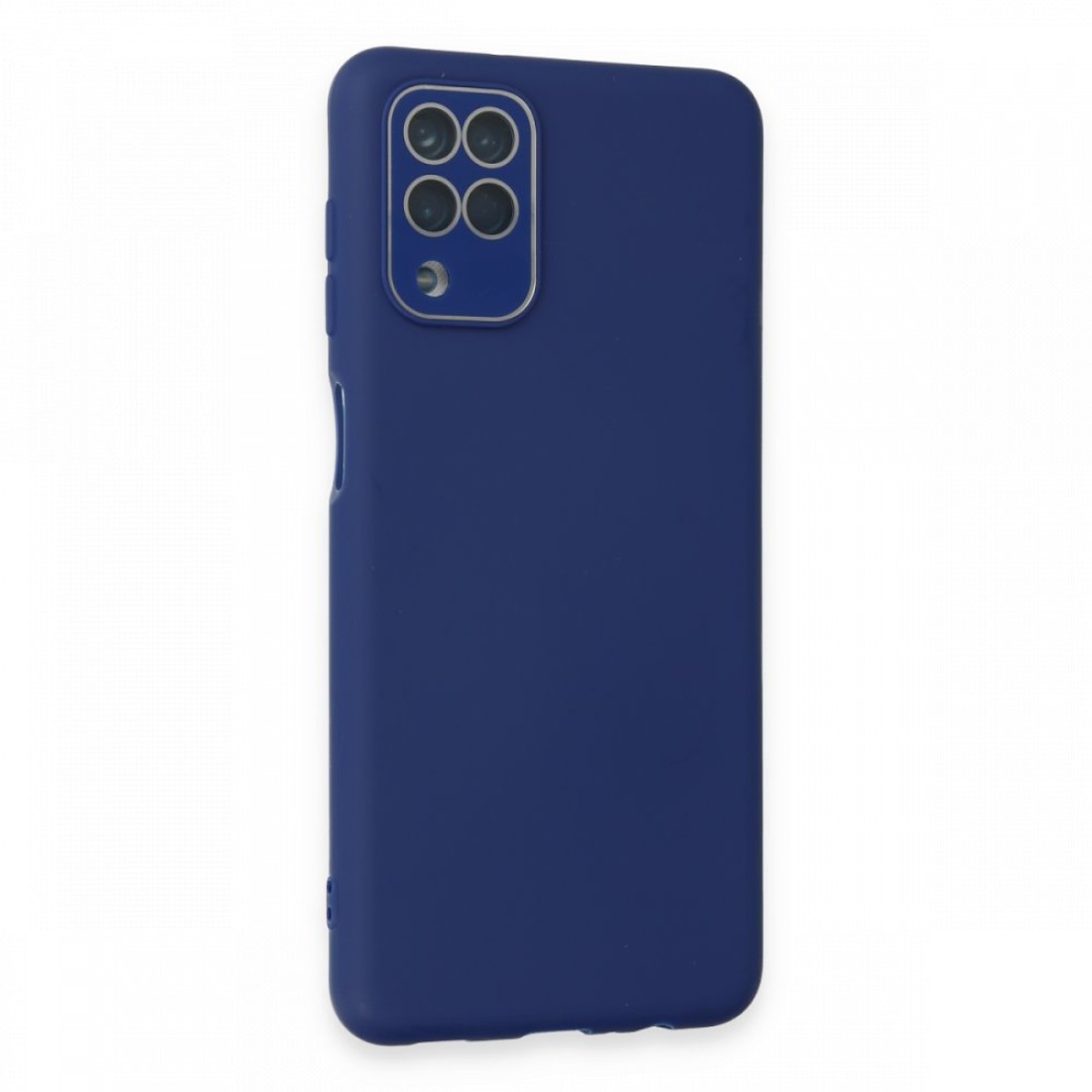 Samsung Galaxy M32 Kılıf Lansman Glass Kapak - Sky Blue Samsung Galaxy M32 Kılıf Lansman Glass Kapak - Sky Blue