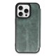  iPhone 14 Pro Kılıf Flip Cover - Koyu Yeşil