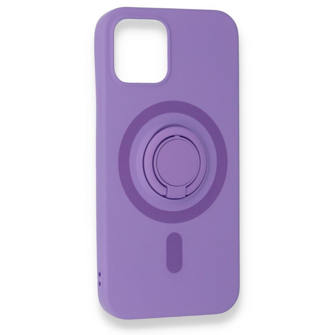  iPhone 12 Mini Kılıf Viktor Yüzüklü Silikon - Mor