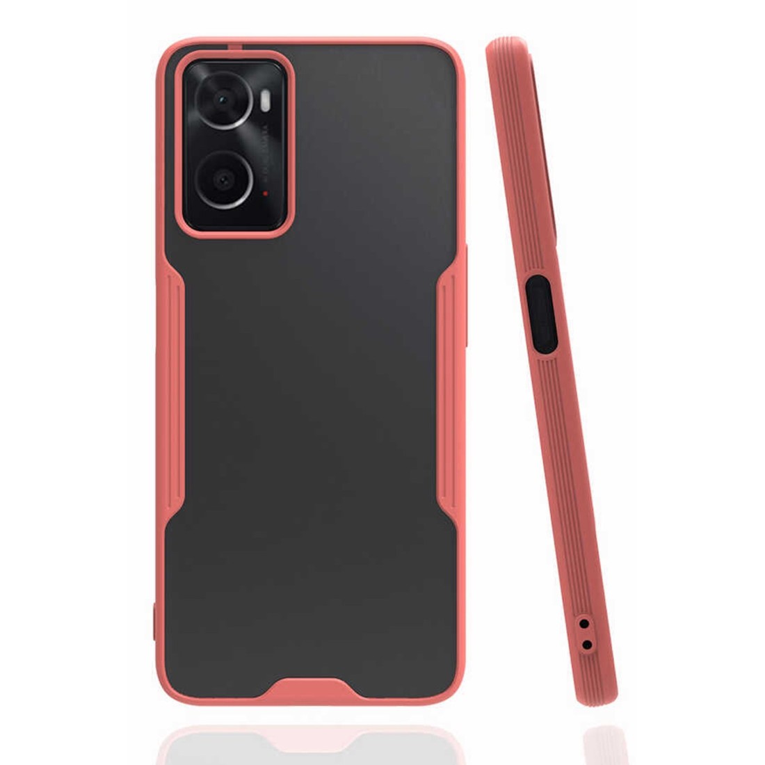 Oppo A96 Kılıf Platin Silikon - Pembe Oppo A96 Kılıf Platin Silikon - Pembe