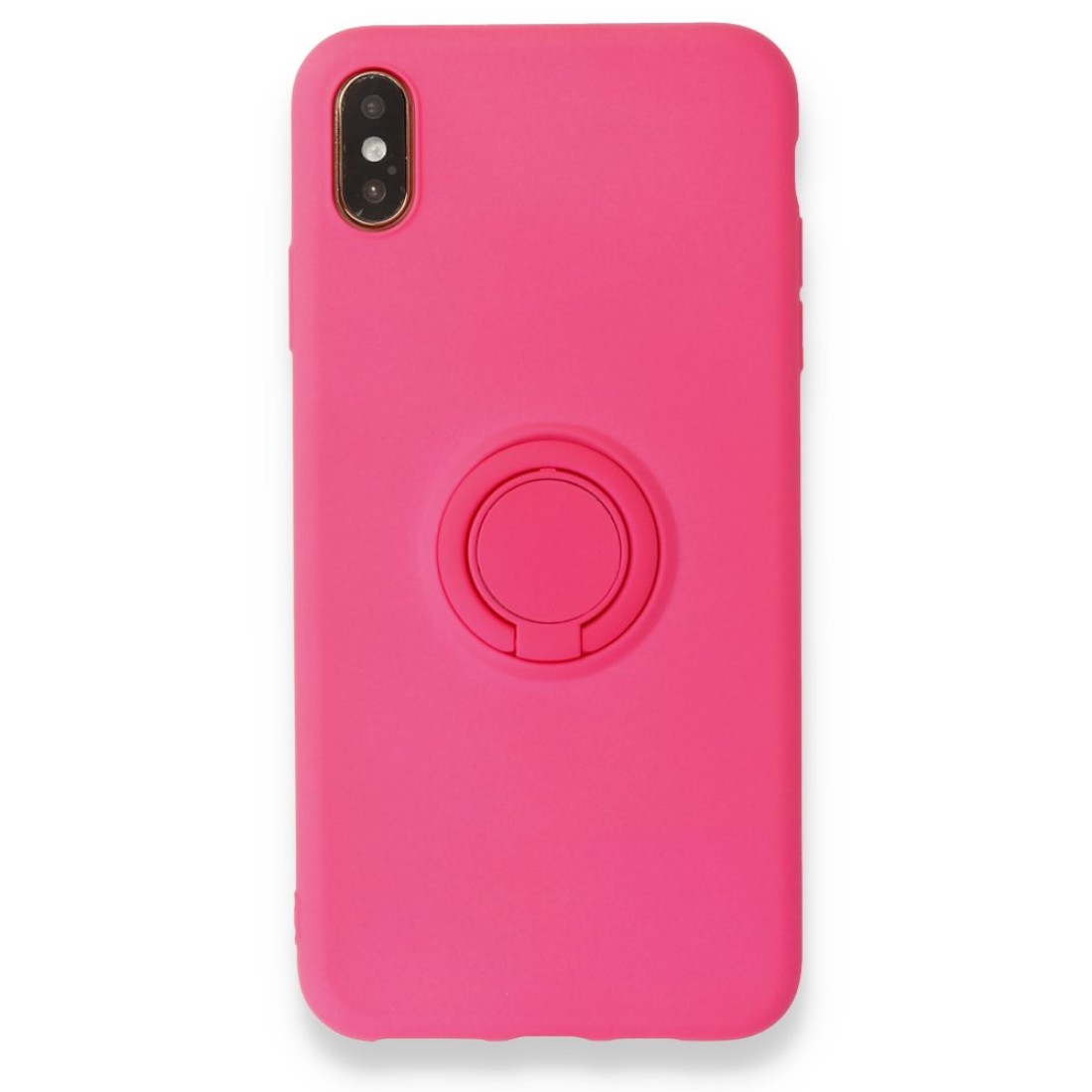  iPhone XS Max Kılıf Viktor Yüzüklü Silikon - Pembe