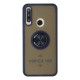  Huawei Y6P Kılıf Montreal Yüzüklü Silikon Kapak - Lacivert