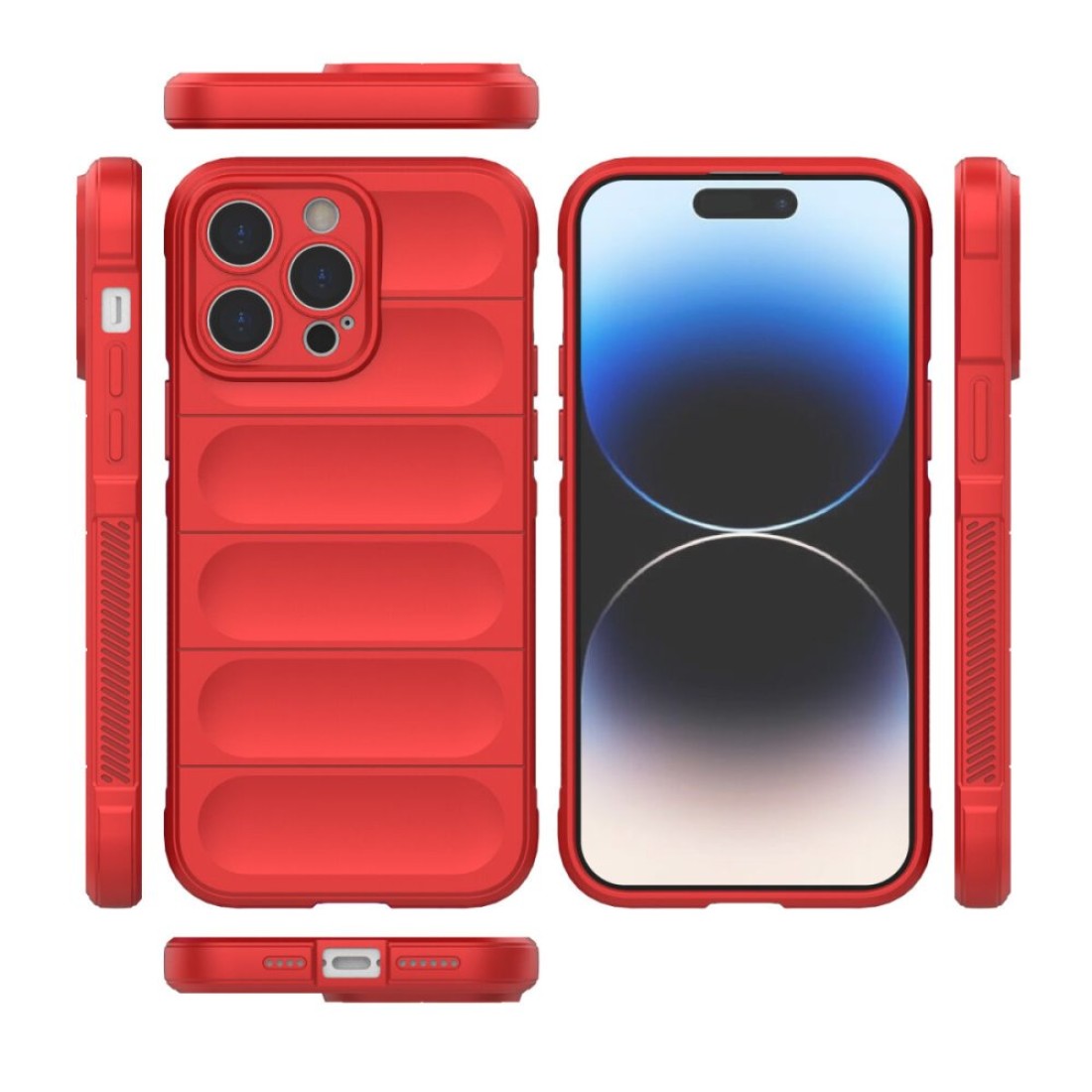  iPhone 15 Pro Max Kılıf Optimum Silikon - Kırmızı