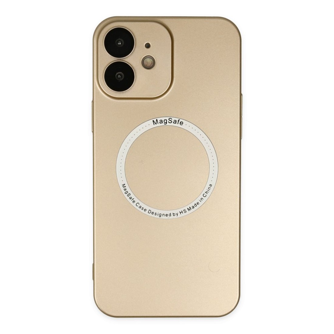  iPhone 12 Kılıf Jack Magneticsafe Lens Silikon - Gold