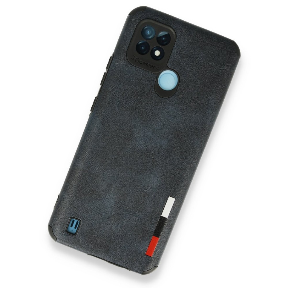  Realme C21 Kılıf Loop Deri Silikon - Lacivert