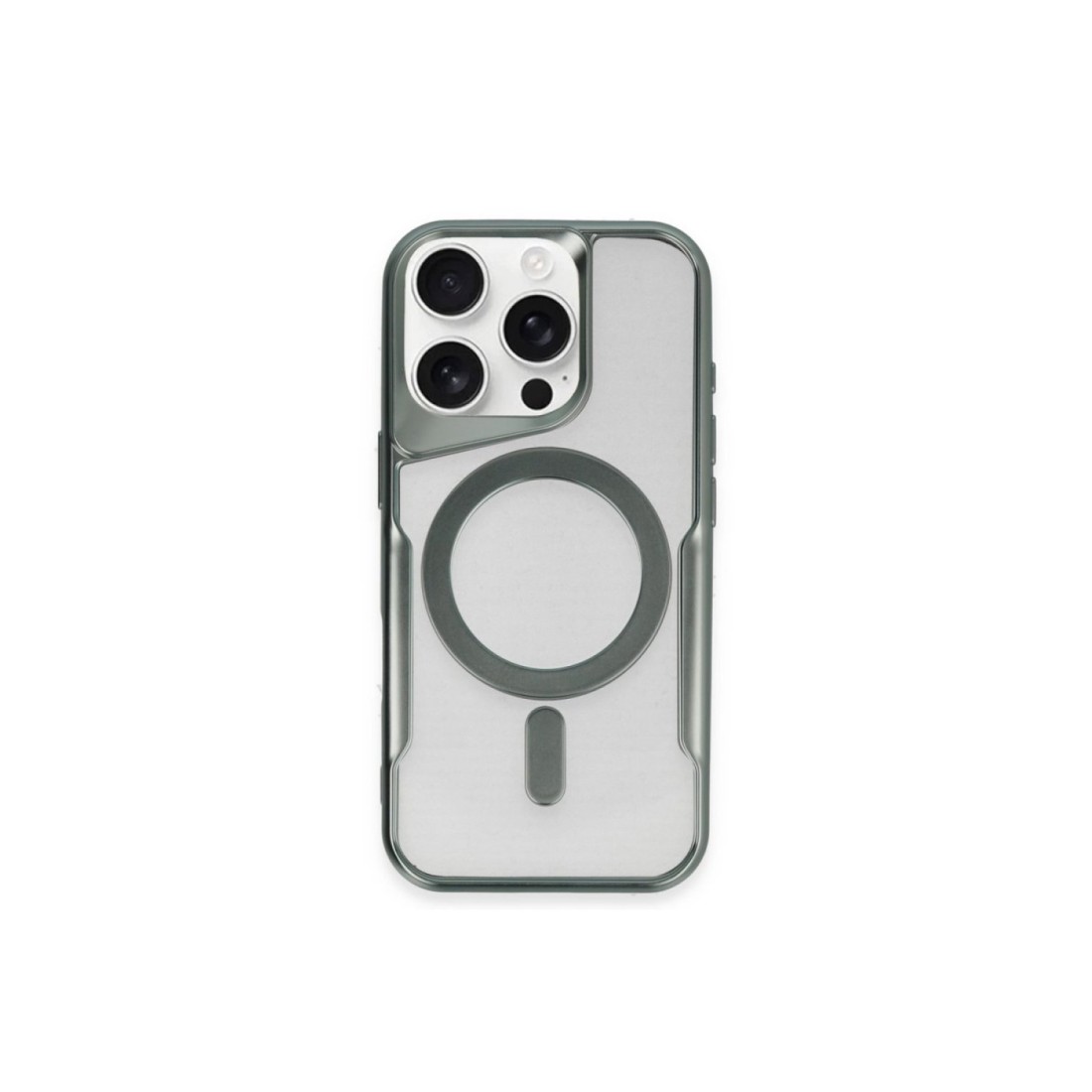 iPhone 12 Kılıf Boyi Magsafe Silikon Kapak - Yeşil iPhone 12 Kılıf Boyi Magsafe Silikon Kapak - Yeşil