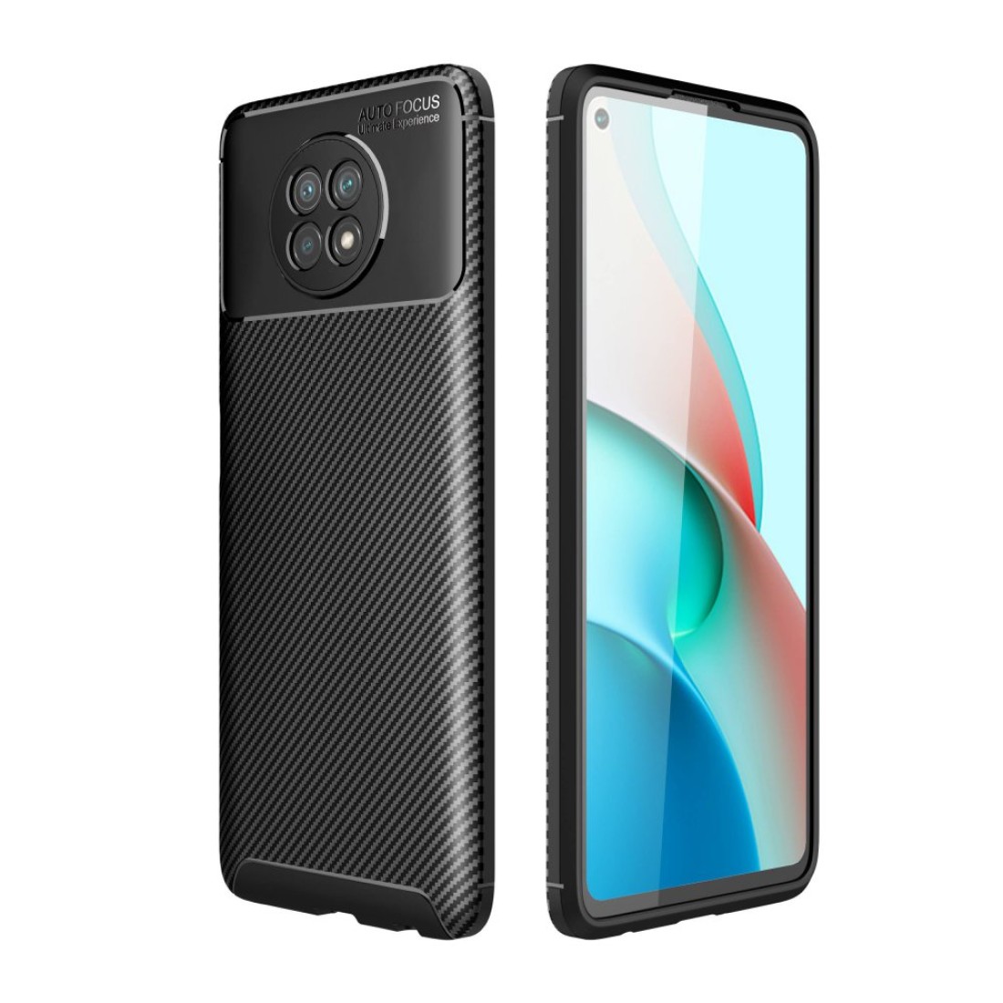  Xiaomi Redmi Note 9 5G Kılıf Auto Focus Karbon Kapak - Siyah