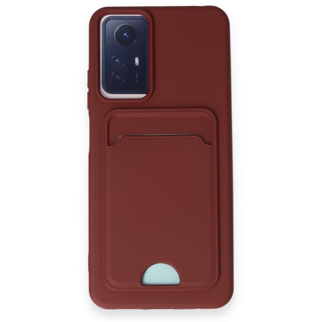  Xiaomi Redmi Note 12S Kılıf Kelvin Kartvizitli Silikon - Bordo
