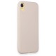  iPhone XR Kılıf First Silikon - Krem