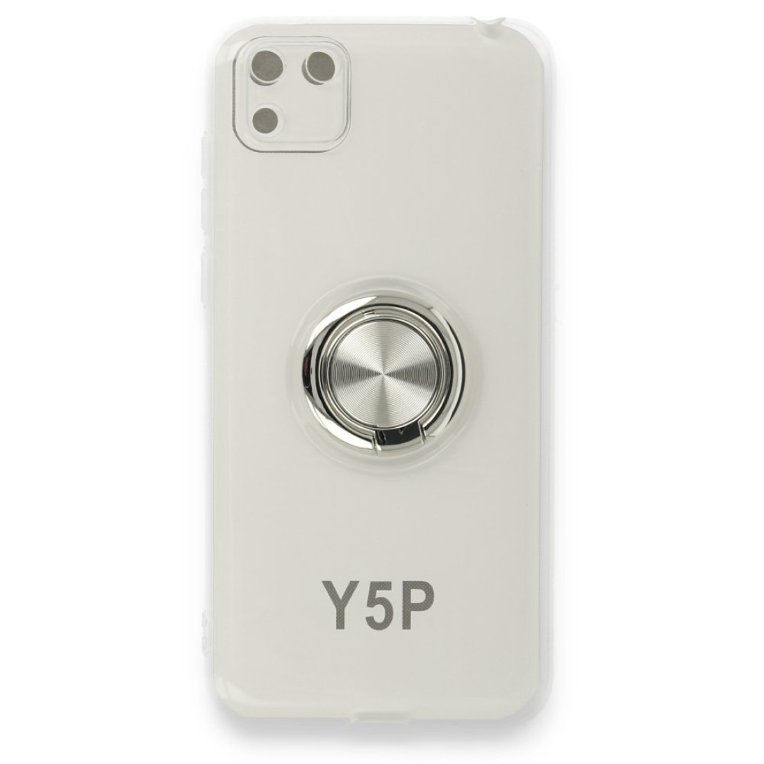  Huawei Y5P Kılıf Gros Yüzüklü Silikon - Gümüş