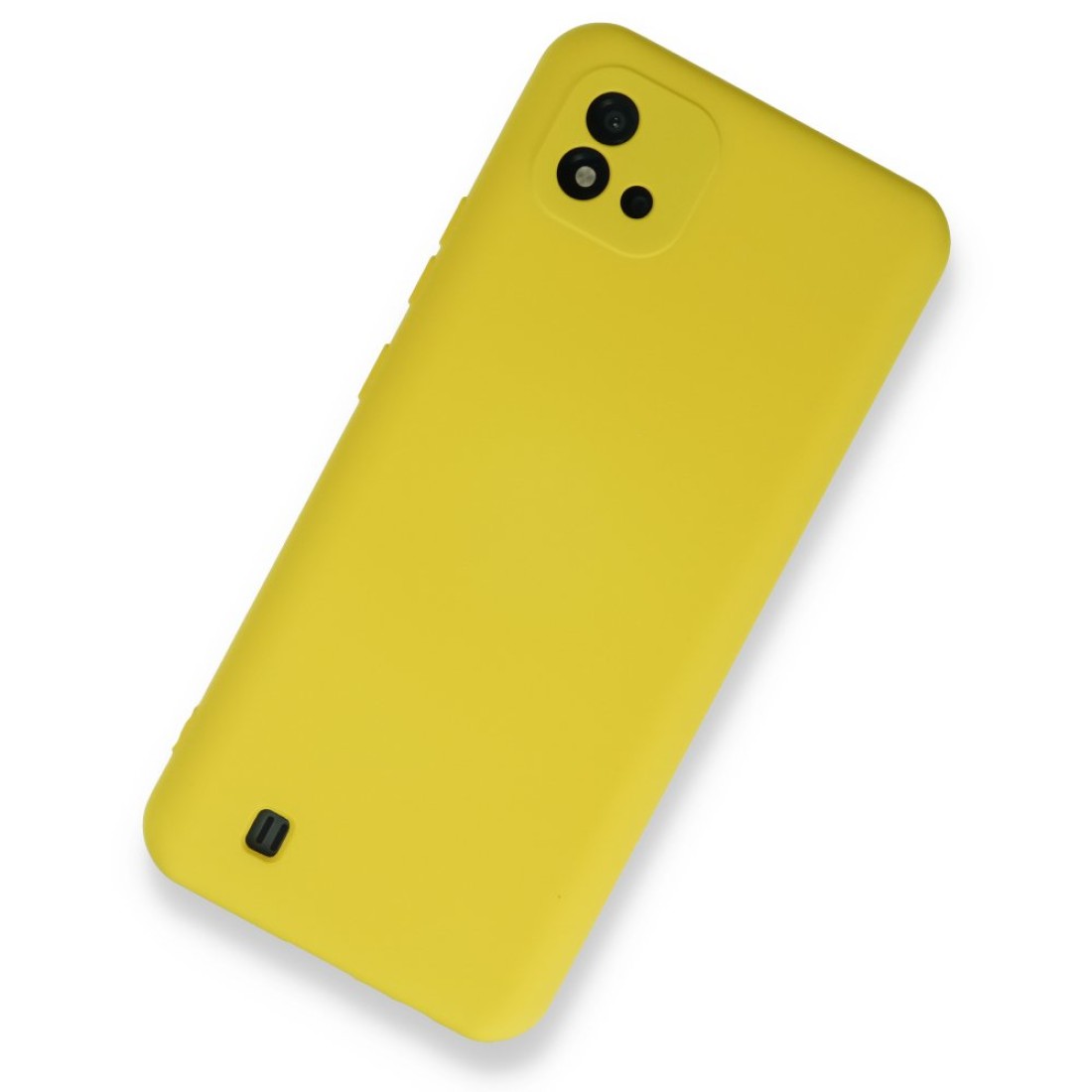 Realme C11 2021 Kılıf Nano içi Kadife Silikon - Sarı Realme C11 2021 Kılıf Nano içi Kadife Silikon - Sarı