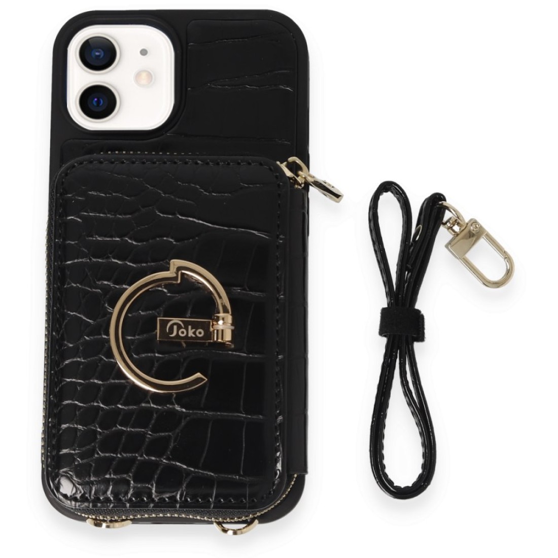 Joko iPhone 12 Kılıf Ermes Kapak - Siyah Joko iPhone 12 Kılıf Ermes Kapak - Siyah