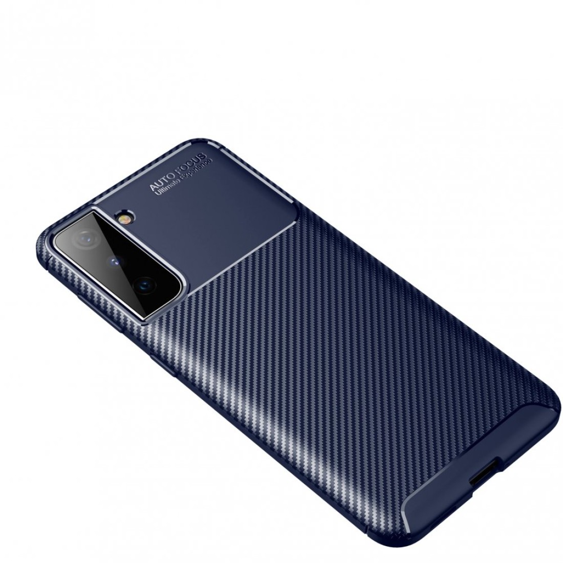  Samsung Galaxy S21 Plus Kılıf Auto Focus Karbon Kapak - Lacivert