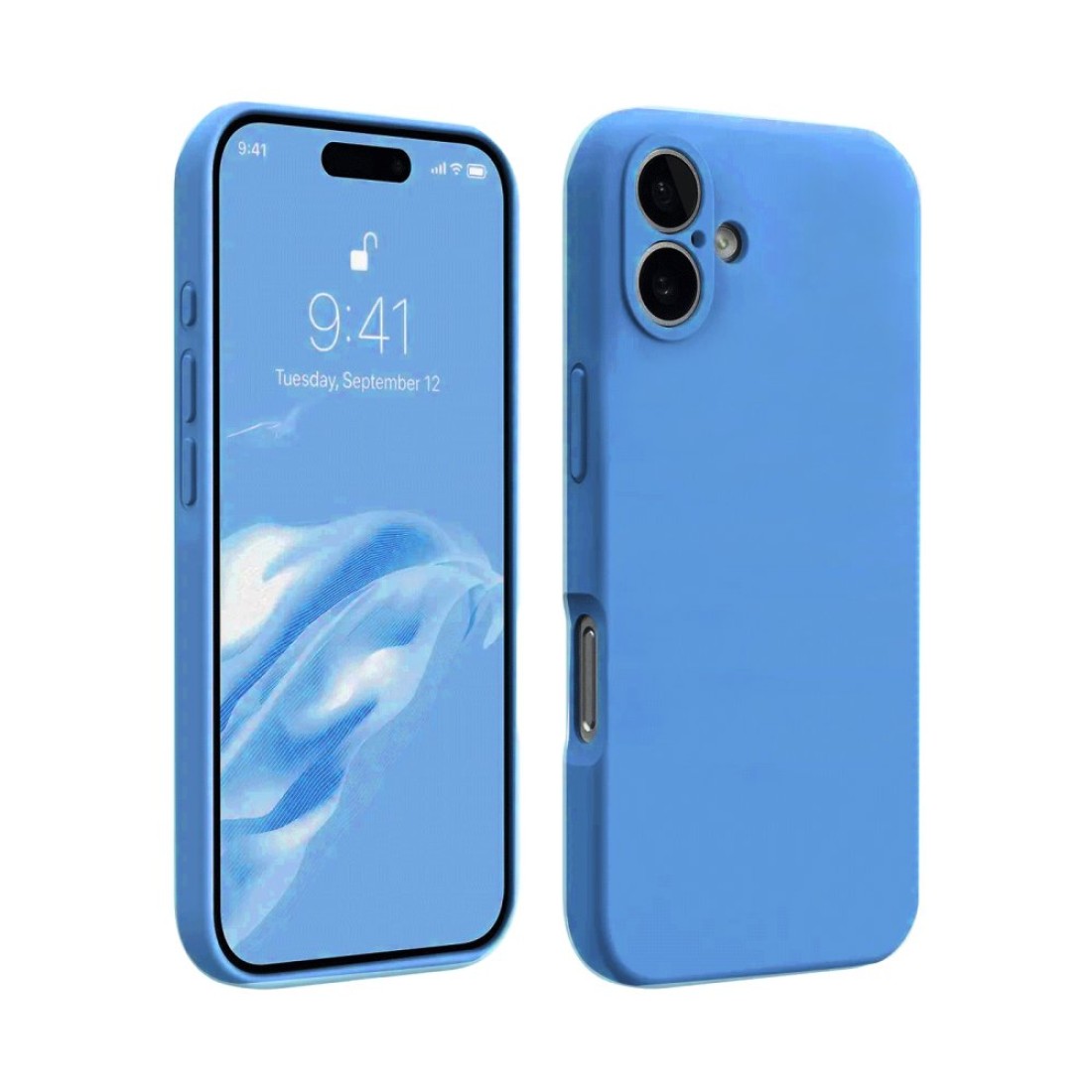  iPhone 16 Plus Kılıf First Silikon - Mavi