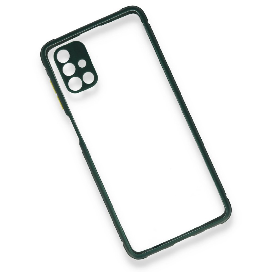 Samsung Galaxy M51 Kılıf Miami Şeffaf Silikon - Koyu Yeşil Samsung Galaxy M51 Kılıf Miami Şeffaf Silikon - Koyu Yeşil
