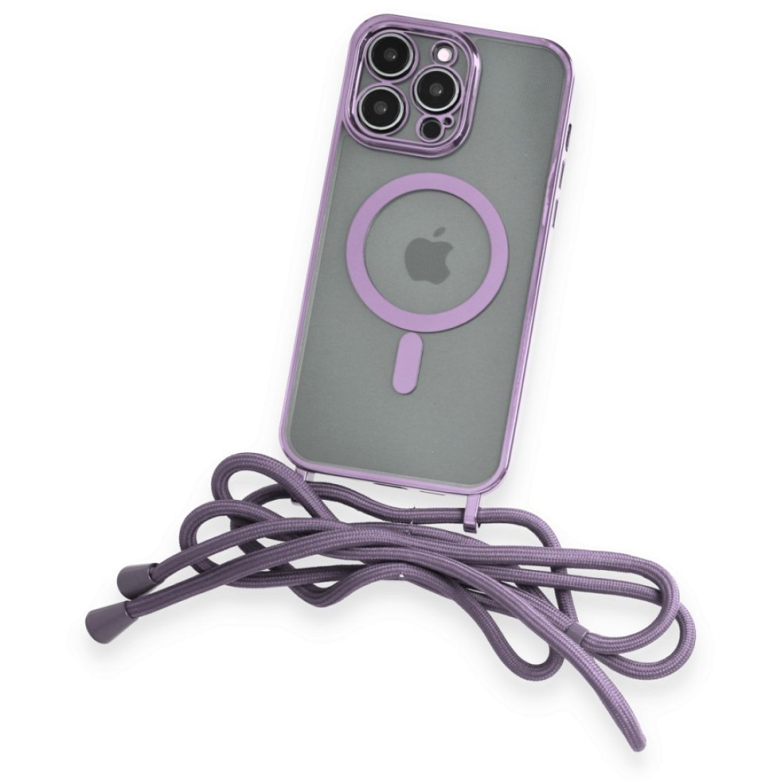 iPhone 14 Pro Kılıf Divo Lazer Askılı Magsafe Kapak - Lila iPhone 14 Pro Kılıf Divo Lazer Askılı Magsafe Kapak - Lila