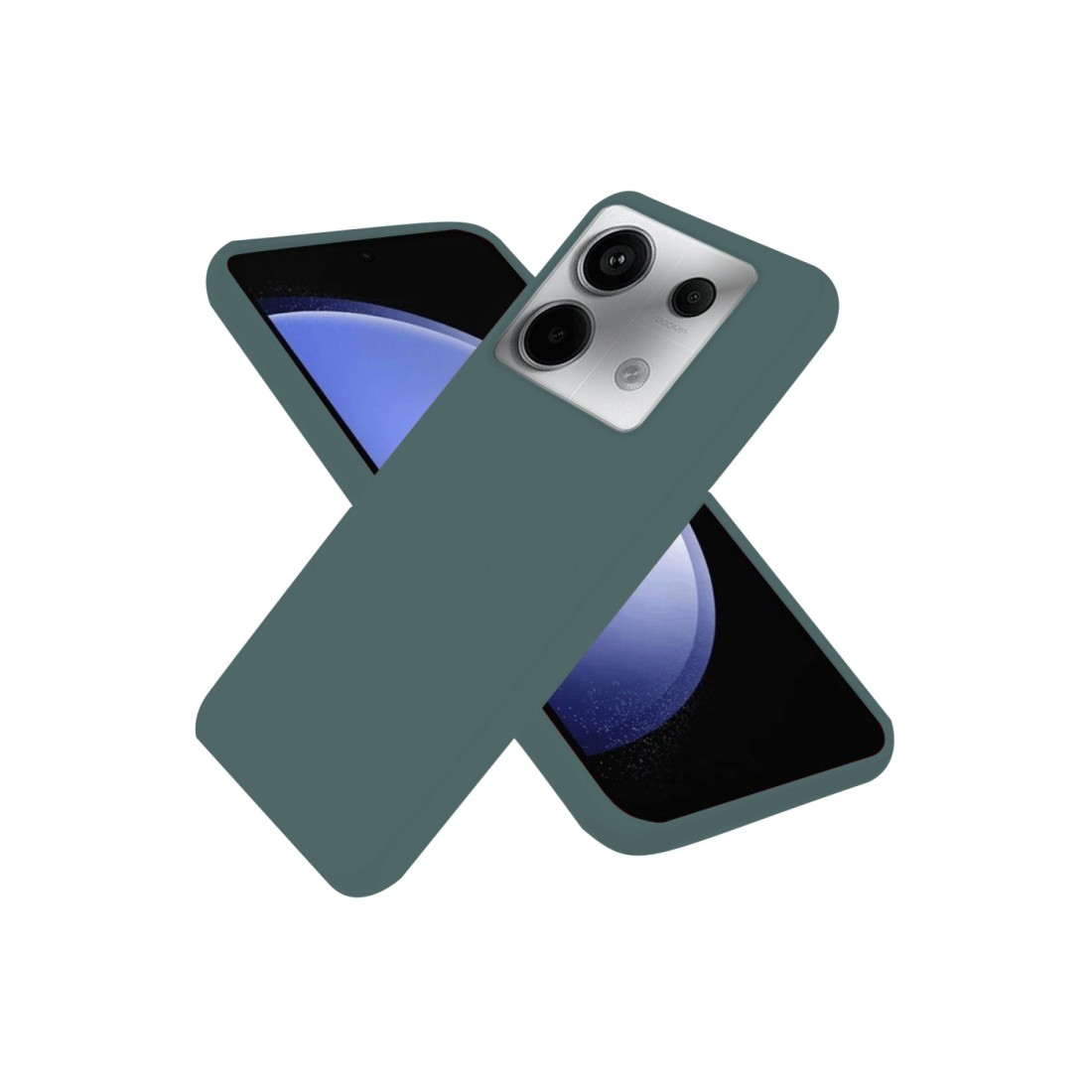  Xiaomi Poco M6 Pro 4G Kılıf First Silikon - Koyu Yeşil