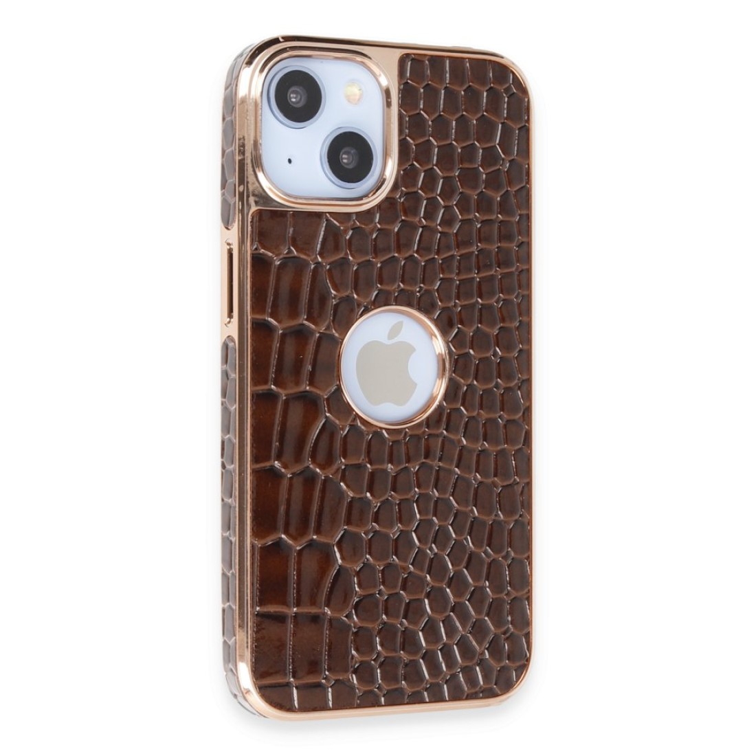  iPhone 13 Kılıf Snake Kapak - Kahverengi