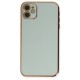 iPhone 12 Kılıf Volet Silikon - Açık Yeşil iPhone 12 Kılıf Volet Silikon - Açık Yeşil