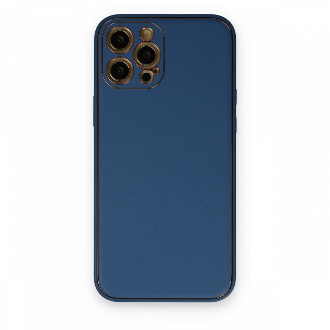  iPhone 12 Pro Kılıf Coco Deri Silikon Kapak - Açık Mavi