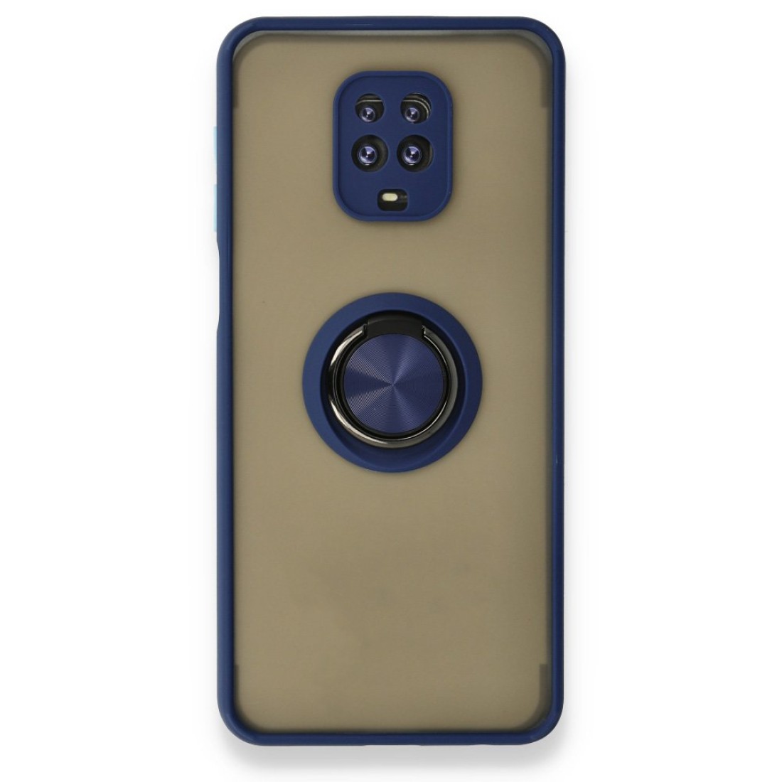  Xiaomi Redmi Note 9S Kılıf Montreal Yüzüklü Silikon Kapak - Lacivert