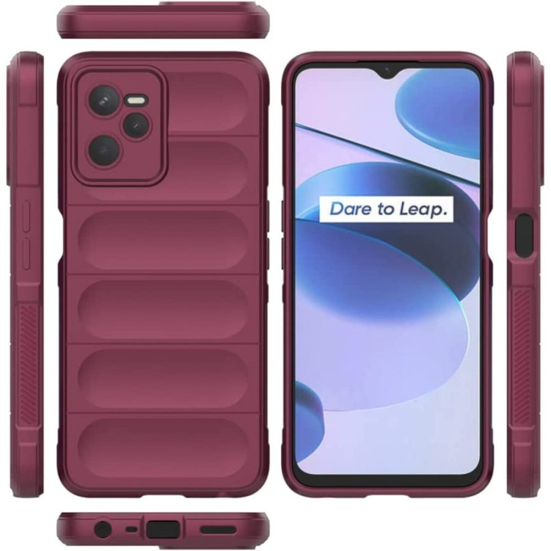 Realme C35 Kılıf Optimum Silikon - Bordo Realme C35 Kılıf Optimum Silikon - Bordo