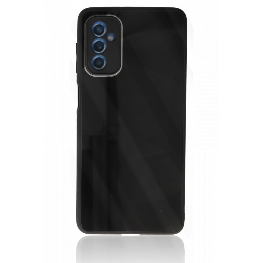  Samsung Galaxy M52 5G Kılıf Glass Kapak - Siyah