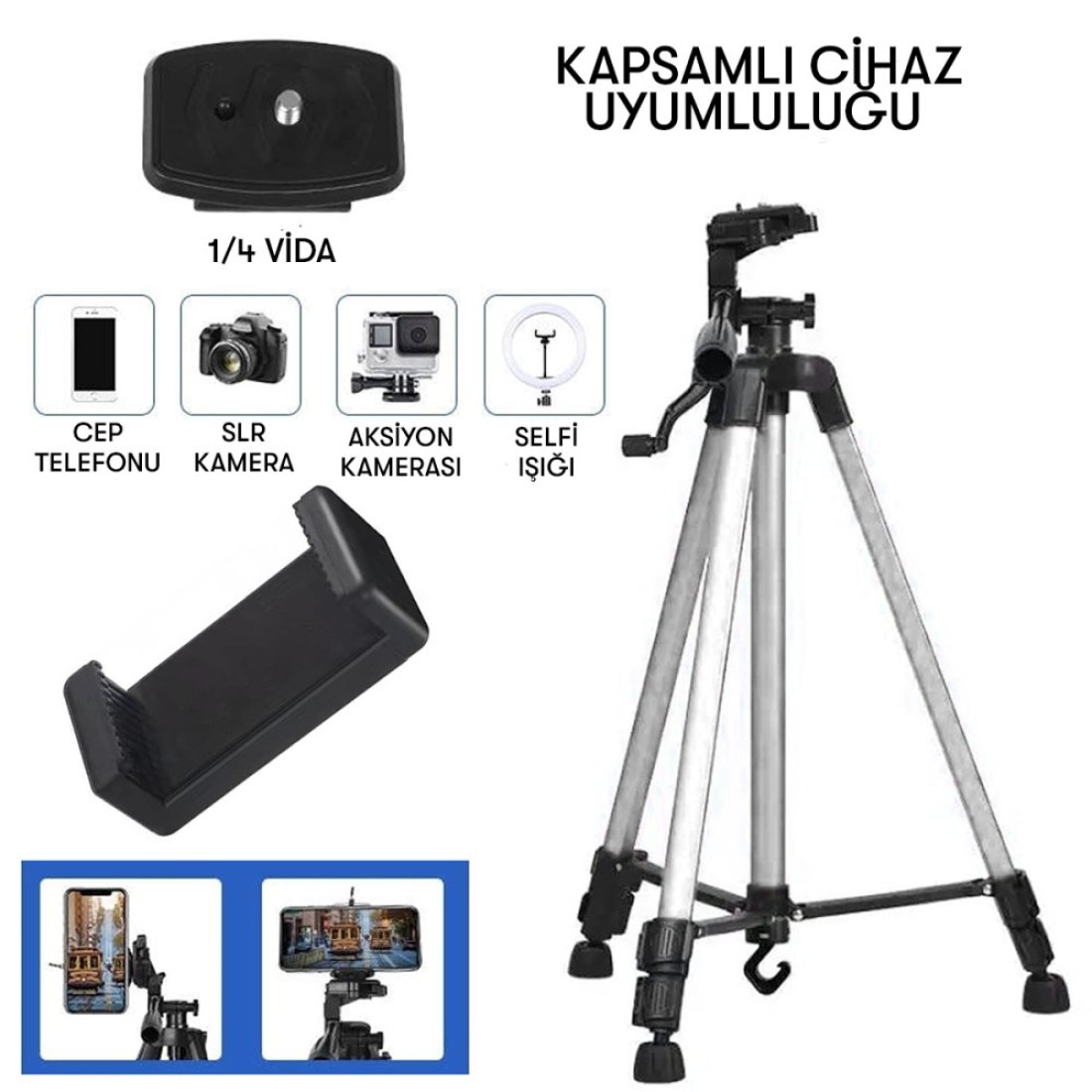 3366 Tripod - Gümüş 3366 Tripod - Gümüş