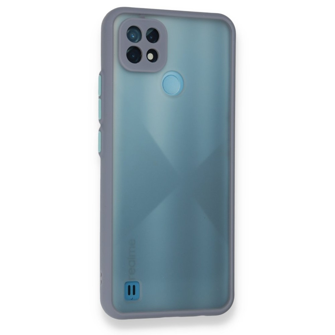  Realme C21 Kılıf Montreal Silikon Kapak - Gri