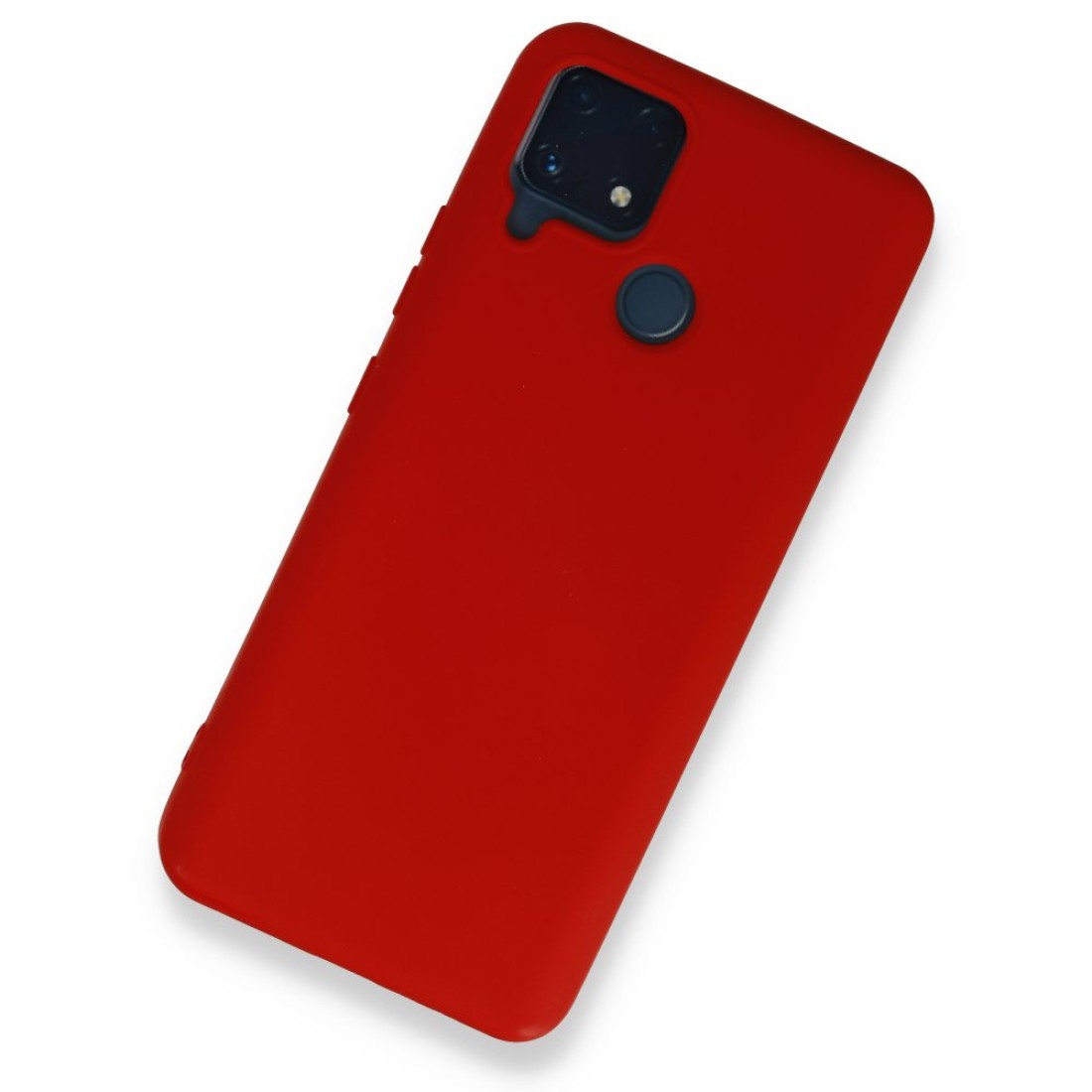  Realme C25 Kılıf Nano içi Kadife Silikon - Kırmızı